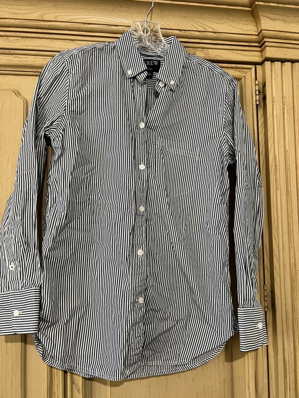 J. Crew Black and White Striped Button-Down Shirt